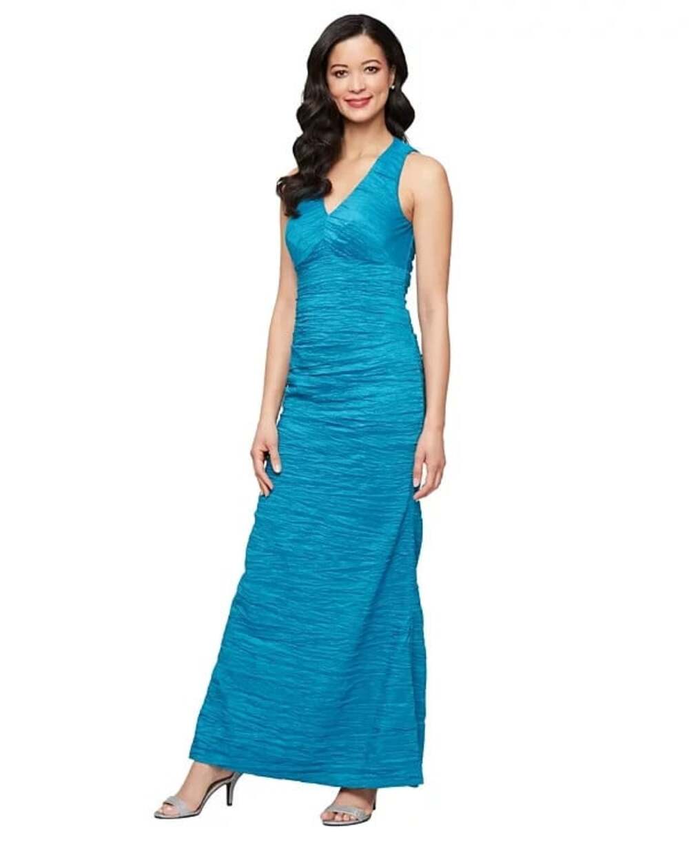 NEW Alex Evenings Women's 8P Stretch Taffeta A-Line Dress • Reg Price $189